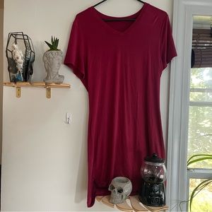 Red T shirt dress